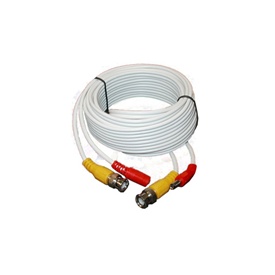 25FT White Premade Siamese Cable